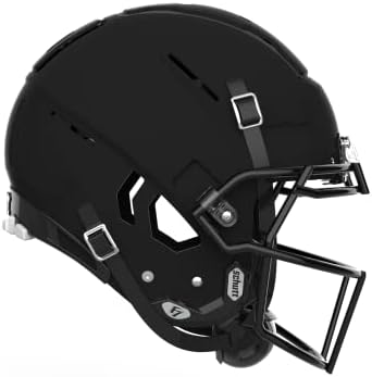 Schutt F7 VTD Capacete de futebol colegiado, ROPO SW NB VC Facemask anexado, X-Large, Matte Black