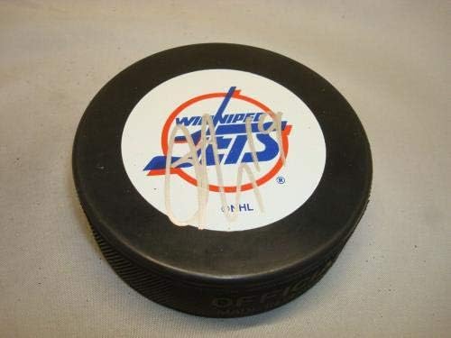 Shane Doan assinou Winnipeg Jets Vintage Hockey Puck Autografado PSA/DNA COA 1B - Pucks NHL autografados