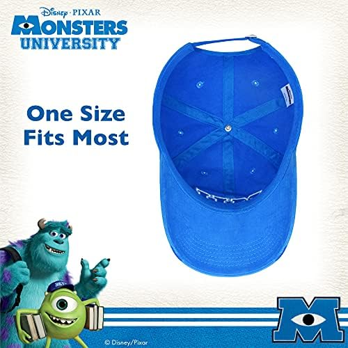 Conceito um unissex adulto Disney Pixar Monsters University Mug algodão Ajuste e chapéu de loop com boné de beisebol curvo,