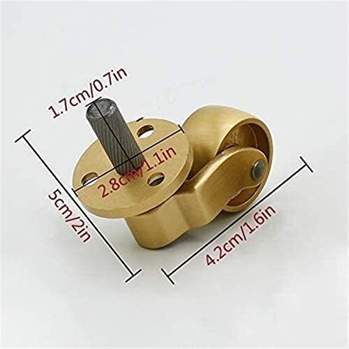 Rodas Zyledw Caster, 4pcs BrassNoTerers Brass Brass Strawill Freeners, rodas giratórias de 360 ​​graus, rodas de metaler, substituição