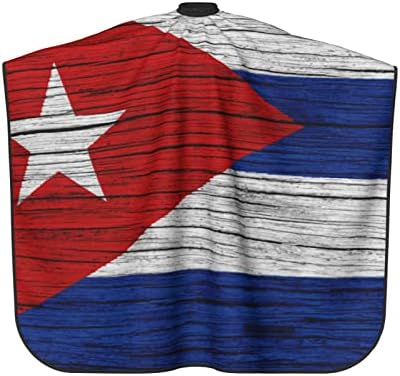 Textura de madeira Cabana cuba bandeira cuba Cabo para cabelos para estilista Corte de barbeiro Capa de barbeiro para clientes