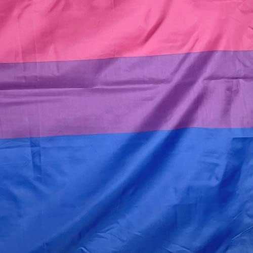 Bandeira de bi 3x5 pés com bordado bissexual Bordado decorativo sinalizador bissexual