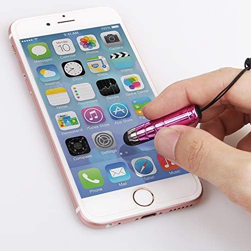 Homedge Universal Stylus caneta a granel, conjunto de 20 pacotes canetas portáteis de caneta com macaco de 3,5 mm, compatível com todo o dispositivo com tela de toque capacitiva - 10 cores