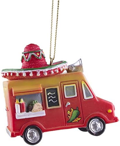 Gnz super fofo quente! Burrito Taco Truck w/Sombrero Christmas/Everyday Ornament
