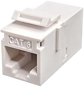 Simply45 CAT6 UTP White Keystone Feed -thru Couplador - 1ea/saco - S45-3260W