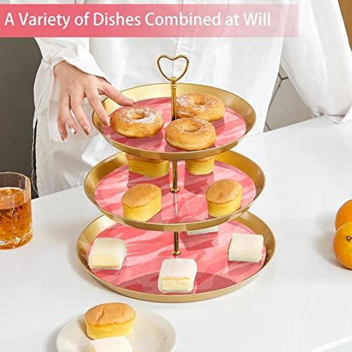 3 Placa de frutas de cupcake de 3 camadas de sobremesa Plástico para servir suporte de exibição para casamento de aniversário de chá de bebê