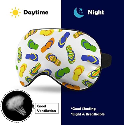 Flip-flops de praia Funny Sleep Eye Máscara macia cobertura ocular com a noite ajustável Eyeshade noturna para homens Mulheres
