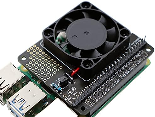 Treedix Compatível com Raspberry 4/4b Fan Hat Kit Kit GPIO Placa de expansão com PWM Controlável Ventilador de resfriamento