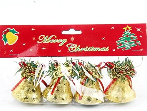 Mascare 12 PCs Sinos de Natal pendurados Ornamento Jingle Bells com Ribbon Christmas Tree Decorations for Diy Craft Home