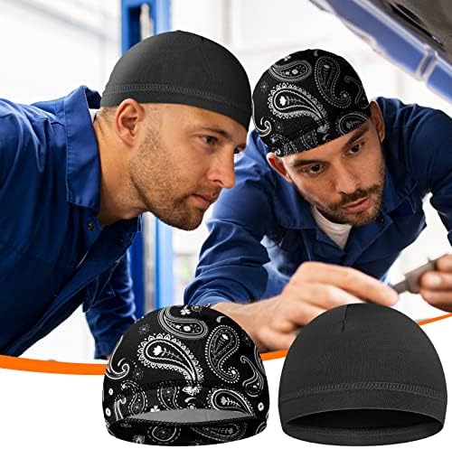 10 PCS Men Men Cooling Skull Caps Capacete Liner Sweat Cap Wicking Feanie Caps de soldagem Faça um envoltório de cabeça para mulheres