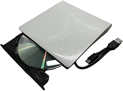 Dridade externa do CD ROM de CD para laptop, USB 3.0 Ultra-Slim CD DVD +/- RW Drive com design pop-up, queimador de