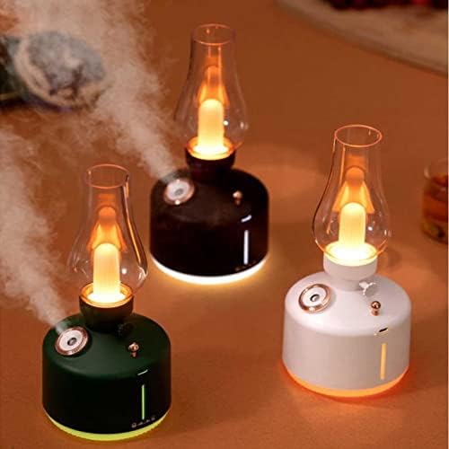Pulvedador de lâmpada portátil umidificadores de névoa pequena e fria, estilo de lâmpada de querosene retro, acampamento