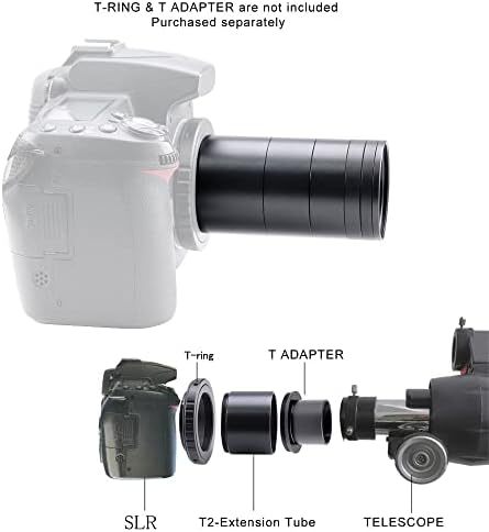 Starboosa Telescope Kit de tubo de extensão T2 para câmeras SLR e oculares - comprimento 3mm 5mm 7mm 15mm 20mm 30mm 55mm - m42x0,75