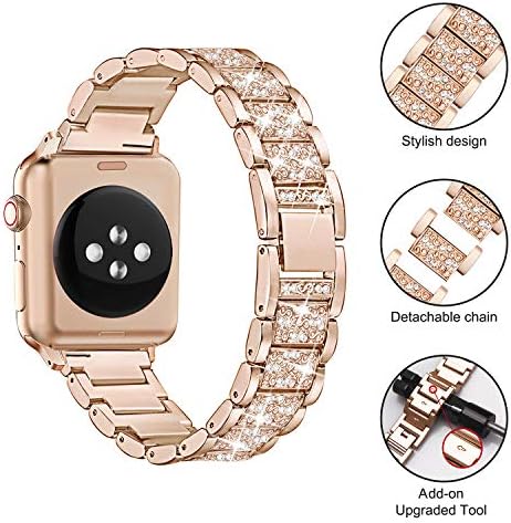 Mesime Compatível com Apple Watch Band com o caso 44mm para mulheres