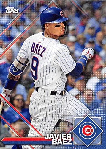 2020 Topps Aberting Day Sticker Collection Preview SP-2 Javier Baez Chicago Cubs MLB Baseball Trading Card