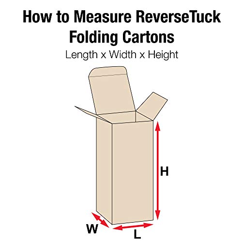 Aviditi RTSpec1 Reverse Tuck Dobring Cartons, 1 1/2 x 1 1/2 x 2 1/4 , Kraft
