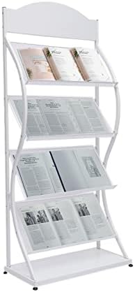 Folhetos de 4 camadas de 4 camadas Stand Stand Standing Literature Magazine Racker Newspaper Stand Literature Display