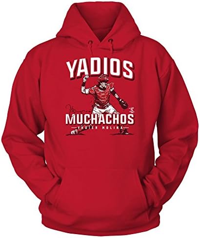FanPrint Yadier Molina Hoodie - Yadios Muchachos - Hoodie/Red/L