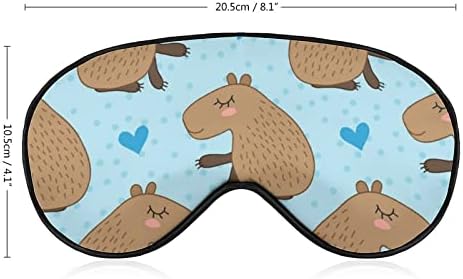 Funnystar Capybara Daydream Soft Sleep Mask Eye Cober para dormir Blocos perfeitos com cinta ajustável