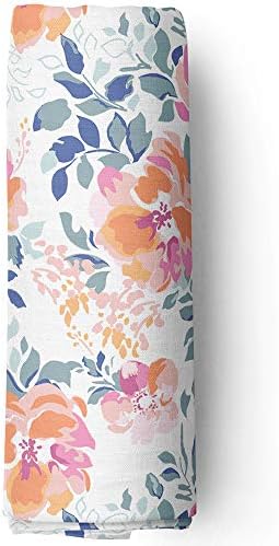 Aenne Baby, Muslin Swaddle Planta para meninas, colcha de criança infantil, envoltório de swaddle para meninas, capa de carrinho