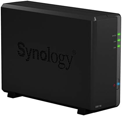 Synology DiskStation DS118 NAS Server com RTD1296 1,4GHz CPU, 1 GB de memória, armazenamento SSD de 4 TB, porta LAN