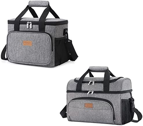 Lancheira LifeWit 15L, pacote com 23L Cooler Bag, cinza