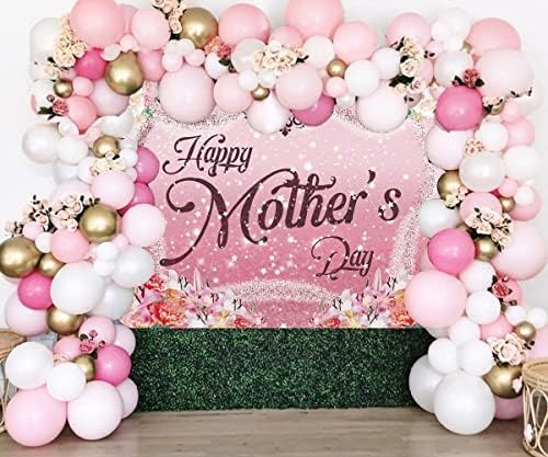 Feliz Dia das Mães Caso -pano de fundo Flores cor de rosa colorido de cravo floral glitter star background mulheres senhora avó