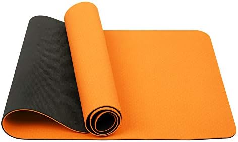 TPE de 6 mm de espessura TPE não deslizamento Yoga MAT/MAT de ginástica, tapete de fitness de exercícios, tapete de material de material TPE ecológico, pilates e exercícios de piso, prova de suor