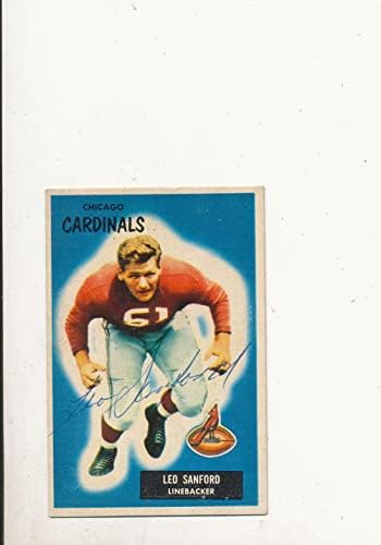 1955 CARTA BOWMAN Vintage assinou 123 Leo Sanford Cardinals - Cartões vintage cortados