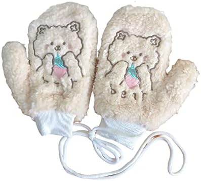 Gifzes Luvas de Ridding Kawaii Protect Hand Super Soft fêmeas coreanas inserras de urso para acampar