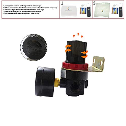 1pc G1/4 '' Controle de ar compressor Válvula de regulador de alívio de pressão com ajuste