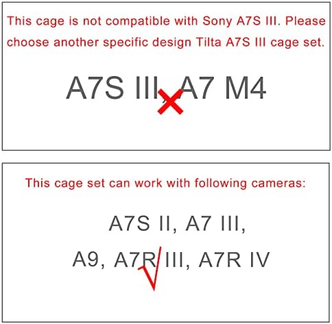 TILA TA-T17-FCC-G Câmera completa para a Sony A7S II / A9 / A7R III / A7 III / A7R IV Câmera