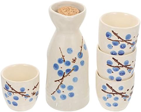Garrafa de saquê 1 conjunto de xícaras de estilo japonês xícaras de chaleira cerâmica
