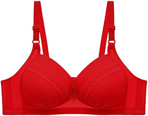 Bras for Women No Underwire, Women's Lace Floral não forrado Cobertura completa de sutiã não acolchoado