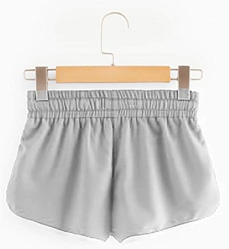 Shorts de ioga wocachi para mulheres, shorts de cintura de cordão casual feminino