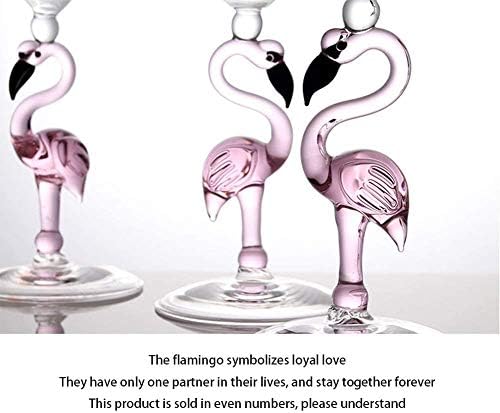 Copo de coquetel de flamingo rosa criativo, conjunto de 2 copos de martini, copo de vinho de 5 onças, acessórios de bar, presente de aniversário, copo de casamento e comemorações