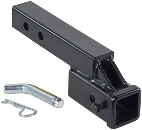 Reysun 864121 Riser de engate de trailer com aumento de 2,25 polegadas para a extensão do engate de 2 polegadas, haste sólida, kit de hitch pino incluído