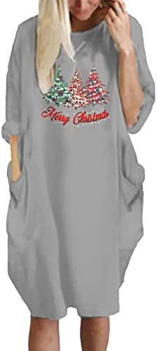Vestidos de Natal para mulheres 2022 Plus Size Rould Papai Noel Claus Um vestido de linha PLUS TAMANHO VINTAGE VINTAGE VESTIDO
