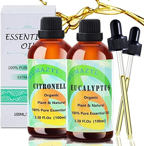 Citronela e Eucalyptus Óleo Essential 100 ml, conjunto de óleo essencial de baunilha de coco, conjuntos de óleo essencial