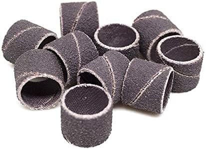 Abrasivos de referência 1/2 ”x 1/2” de óxido de alumínio Bandas em espiral abrasivas para ferramentas rotativas, mangas de tambor para lixar o polimento de mistura de degustação em metais de borracha de madeira de plástico - 120 grão