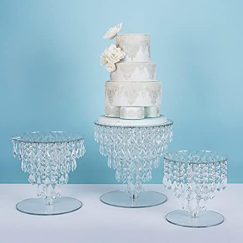 GL-GDD 9,84 polegadas simples Europeu Light Luxury Crystal Acrylic Stand Stand Stand Stand, ideal para festa/evento/casamento