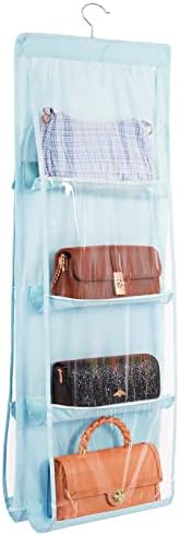 Organizador de bolsas penduradas de sabor, 8 bolsos de bolsas penduradas em pvc, cabide de bolsa de bolsa lavável à prova de