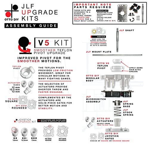 Kit de versão japonesa Diy V5 da Arcade Otto para Sanwa JLF-TP-8yt Joystick e Hori Hayabusa Stick Upgrade DIY Kits