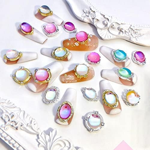 Colorido 10pcs delicado decoração de unhas de cristal de cristal delicado decoração de unhas sólidas vívidas para fêmeas - strassões e decorações - - - -