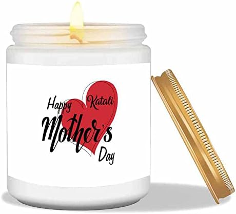 Presentes do dia das mães da filha Personalize velas perfumadas com nome/texto querido mãe branca aniversário personalizado