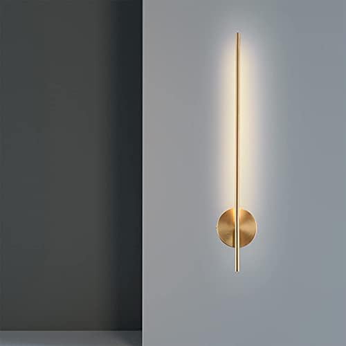 Lâmpadas de parede GMLSD, lâmpada de parede de bronze LED, lâmpada de parede do quarto de tira de tira longa simples, lâmpada