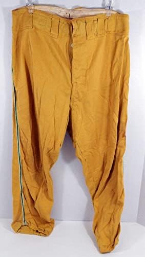 1963 Kansas City Athletics Dick Green 8 Game usou calças amarelas DP26407 - Game usado calças MLB usadas