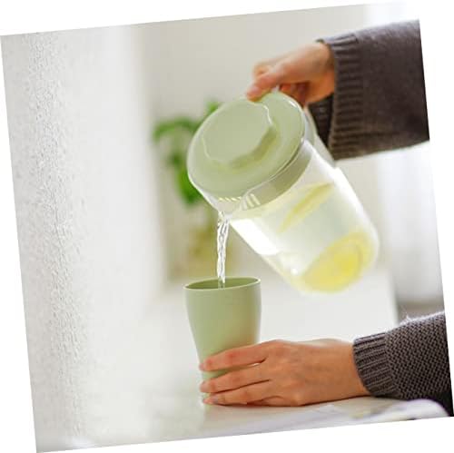 Upkoch 3pcs chaleira fria com tampa chaleira de chá transparente recipiente transparente com tampa de água portátil jarros de água