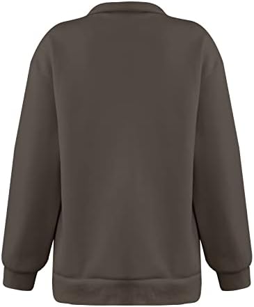 Pullover de Feliz Natal para Mulheres Half Zip de Molho de Grandes Grandes Sweetshirt