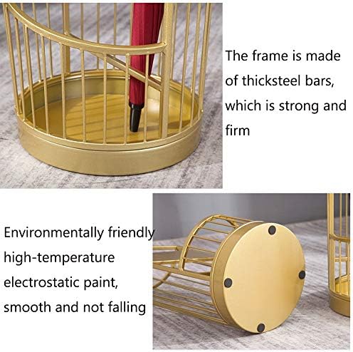 Wxxgy Umbrella Stand Racked Iron Whted Iron Double Umbrella Bucket Home Hotel Hotel Rack de armazenamento/b/30x61cm